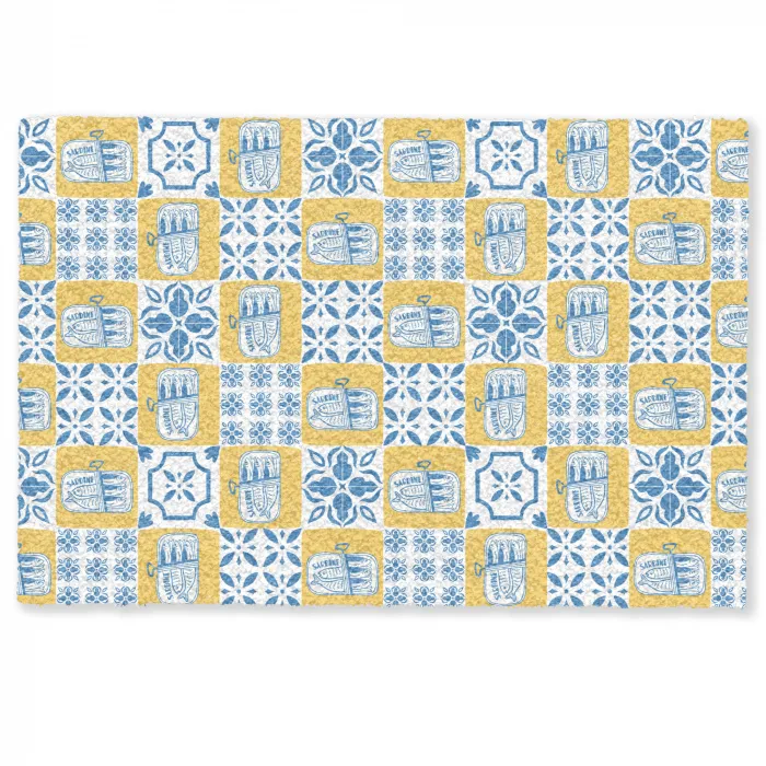 Zee - Geel - Blauw - Wit Deurmat klein 898 -zkaufland3d