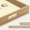 Illustratie - Tulp - Zwart Dienblad Rechthoek middel -USP_HandgreepNL