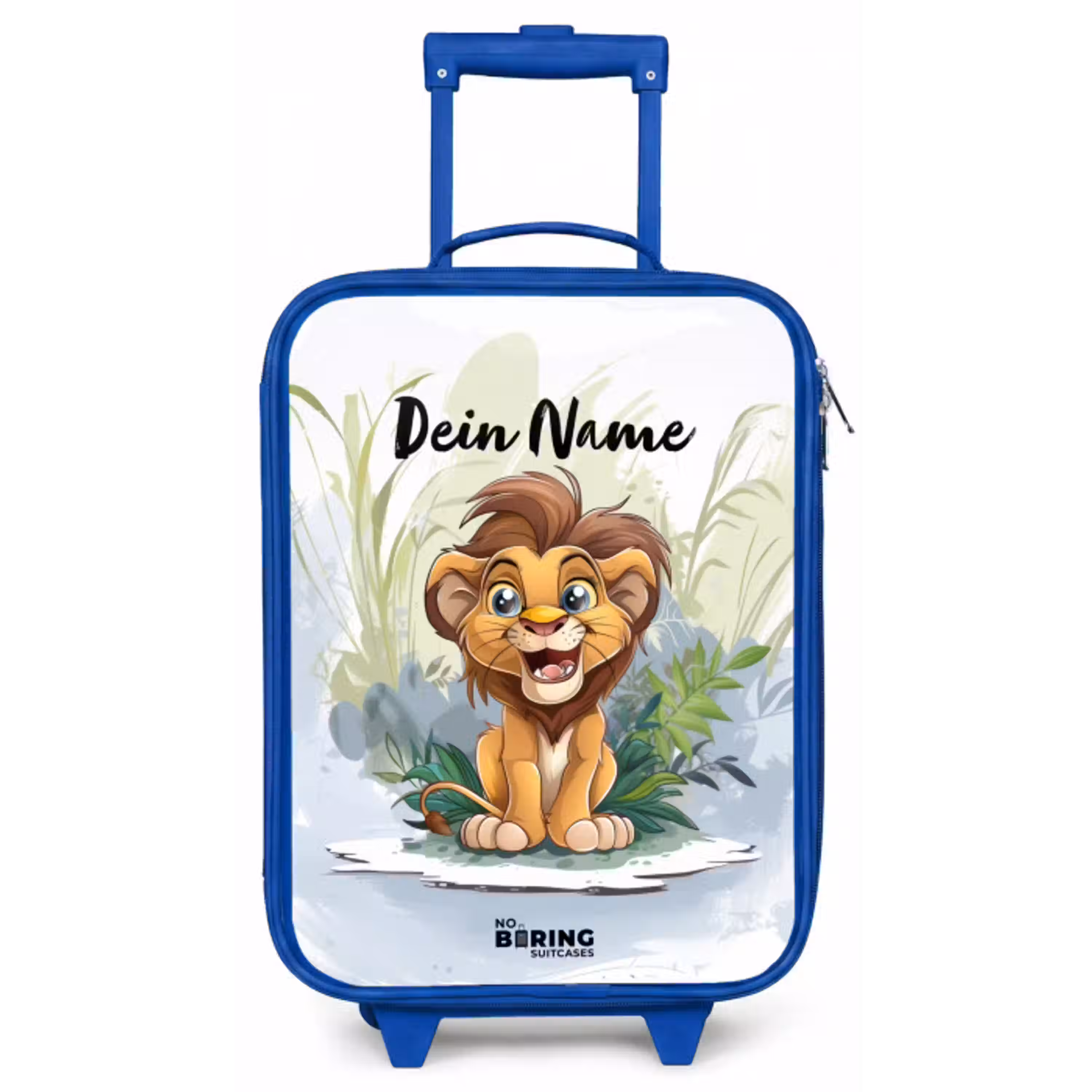 Lenny leeuwtje Kinderkoffer - Blauw klein -zz3dotto