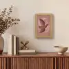 Illustratie - Vogels - Abstract - Roze Light Box met kabel (Tafellamp) klein -sfeer2