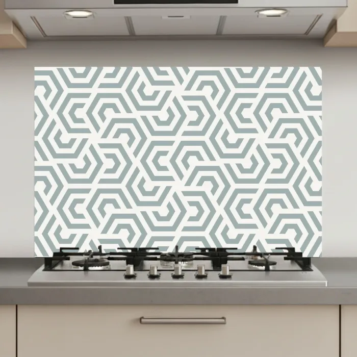 Design - Lijn - Patroon - Groen keuken achterwand spatscherm klein 900 -3d_website