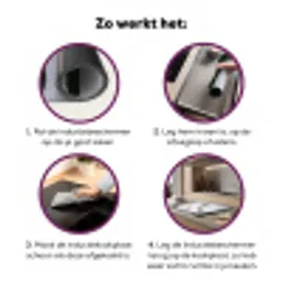 Sneeuwuil - Portret - Geel Inductie beschermer vinyl 3mm klein -zzzzzzz-cc-werking
