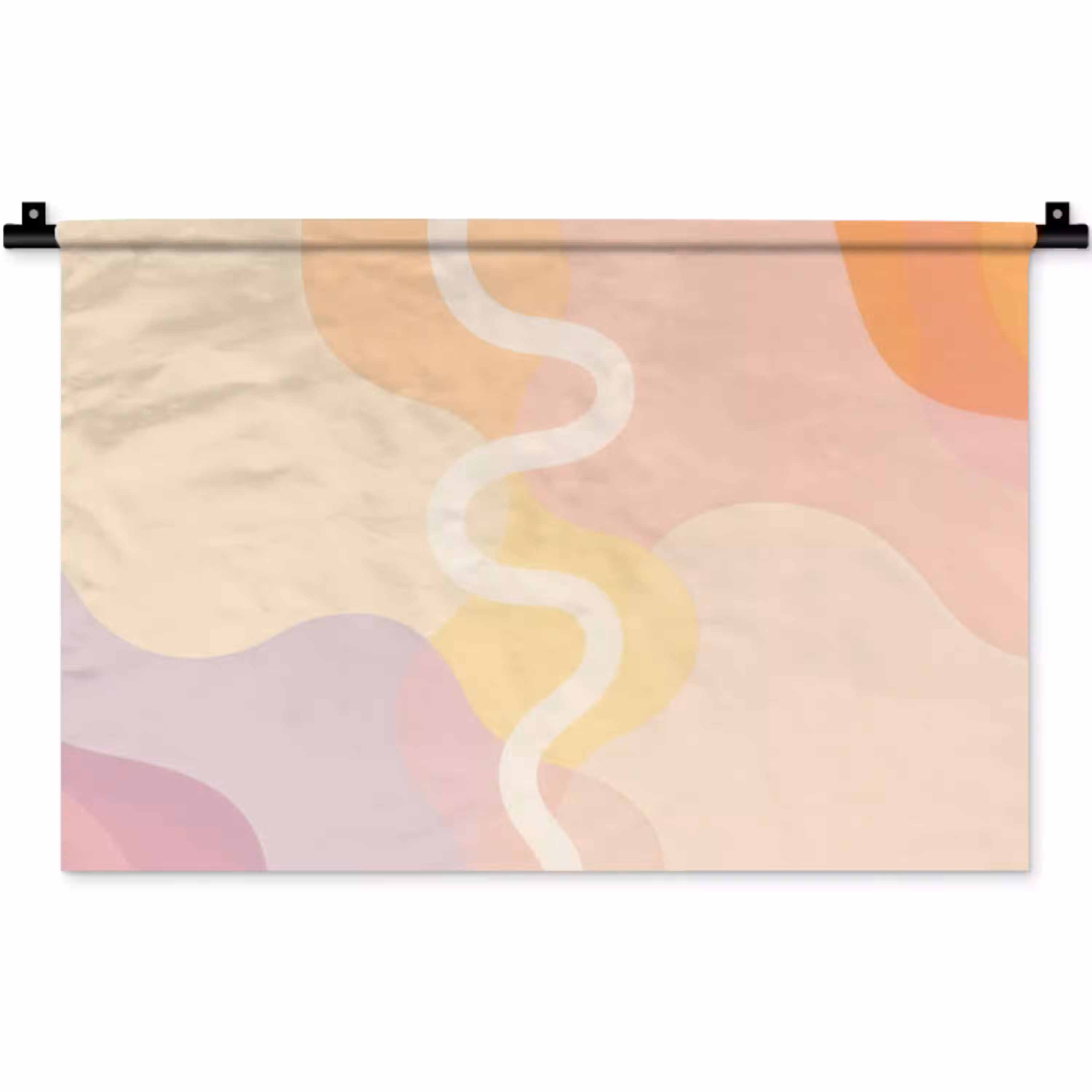 Golvende vormen - Abstract - pastel Wandkleed katoen klein -zz3d