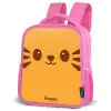 Kawai - Tijger - Oranje Kinderrugzak - Roze middel -schuin