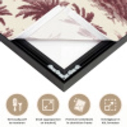 Tropisch - Geometrisch - Bordeauxrood Textielframe zwart klein 947 -USP_feed_closeupNL
