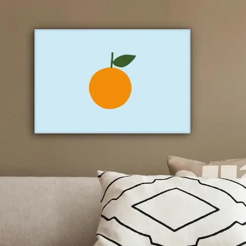 Fruit - Sinaasappel - Oranje canvas 2cm klein -sfeer3