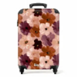 Bloemen - Abstract - Aardetinten NBS - Handbagage koffer - Volwassenen Unisex middel -productfoto_recht