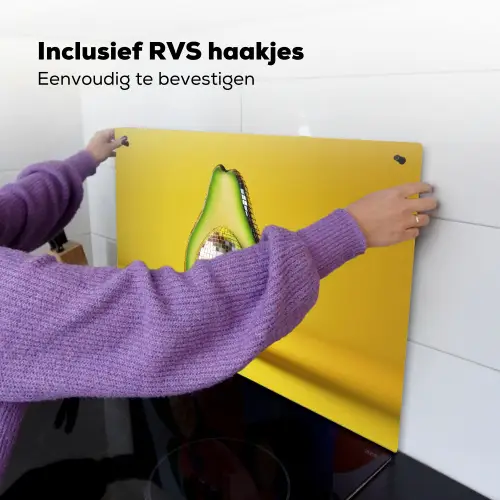 Avocado - Discobal - Geel - Glitter Inductie beschemer met haakjes klein -ky-ophangen-nl