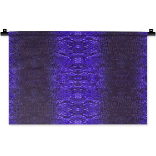 Slang - Boa - Paars - Blauw Wandkleed katoen klein 269 -zz3d