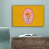 Lelie - Oranje - Lijst - Ovaal canvas 2cm klein -sfeer4