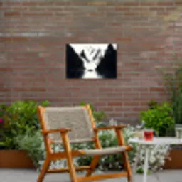 Roeiboot - Mistig - Bergen - Vogels Tuinposter op houten frame 2 cm dik klein -sfeer3