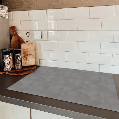 Beton - Structuur - Patroon Inductie beschermer vinyl 3mm klein 276 -sfeer3
