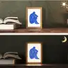 Lichaam - Abstract - Blauw Light Box met kabel (Tafellamp) klein -sfeer3
