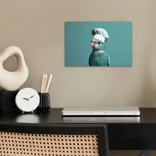 Parkiet - Vogel - Koksmuts - Cute poster papier klein -sfeer1