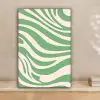 Zebrapatroon - Groen - Retro canvas 2cm klein -sfeer1
