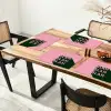 Tekst - Grafisch - Groen - Schaduw Placemat vinyl groot -zzsfeer4_Kitchenyeah-website