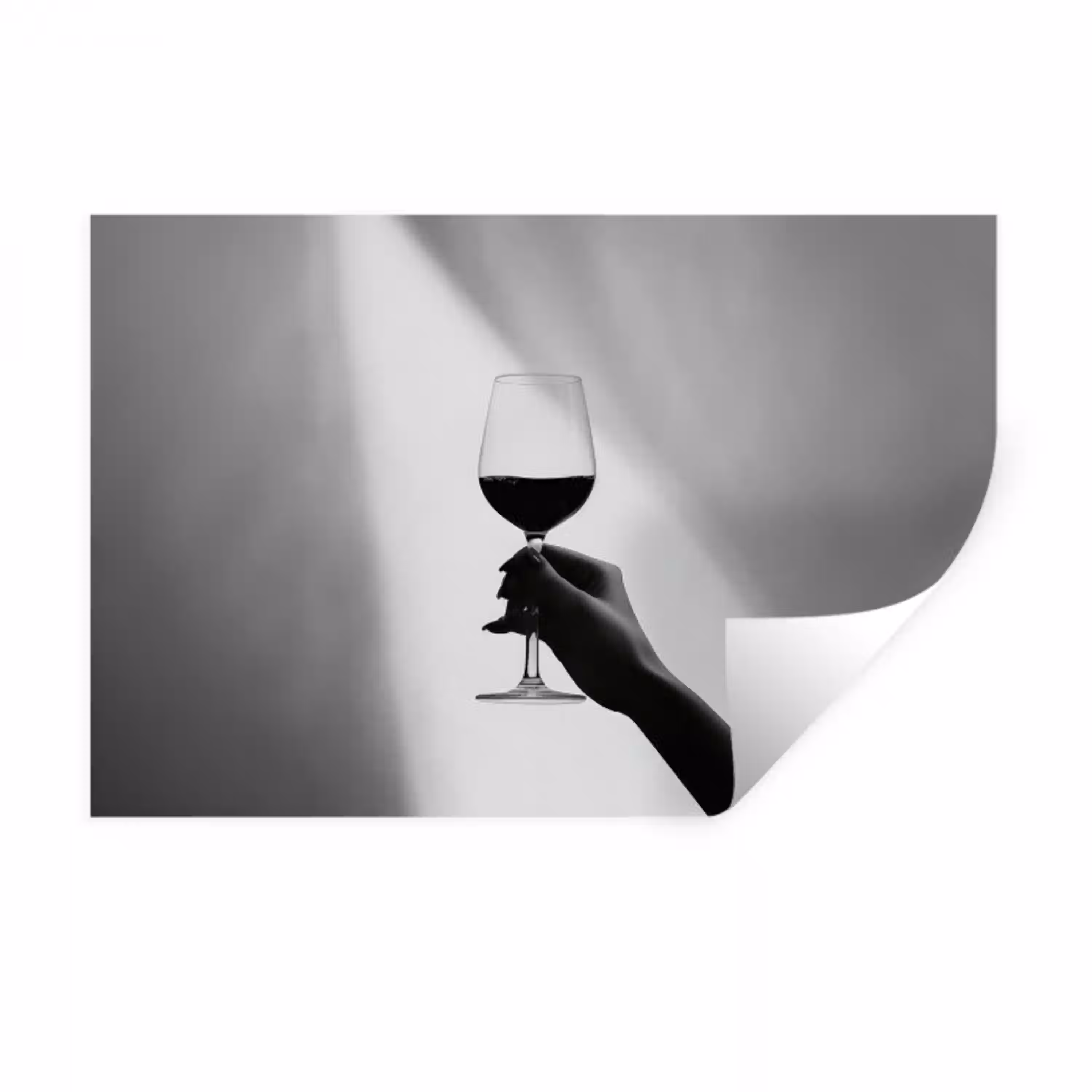 Lichtinval - Wijn - Rood - Glas Muursticker klein -3d
