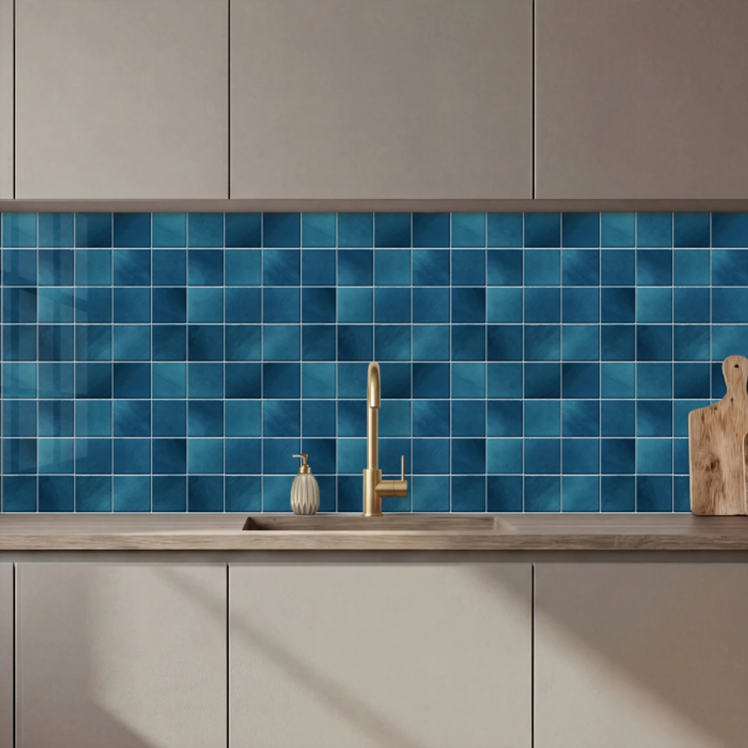 Keramiek - Structuur - Tegel - Blauw keuken achterwand 2 middel 871 zz_3dshopping