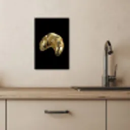 Croissant - Brood - Goud - Zwart KitchenYeah - Keuken - Canvas klein -sfeer2