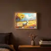 Schaap - Weide - Bloemen Light Box met batterij (Wandlamp) middel -sfeer4