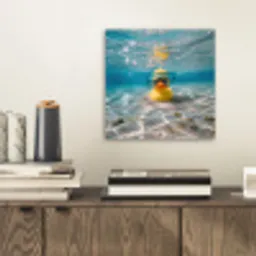 Duikbril - Eend - Water aluminium wit klein -sfeer1