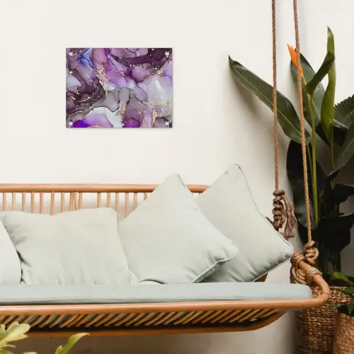 Marmer - Roze - Paars - Gold tuinposter los doek klein -sfeer7