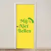 Mij niet bellen - Telefoon - Geel deurposter klein -3d_beige