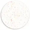 Terrazzo -  Patroon - Wit - Perzik Wandcirkel plexiglas klein 852 -3d