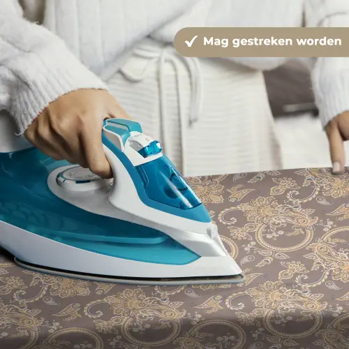 Oosters - Bloemen - Beige - Grijs Wandkleed katoen klein 269 -sfeer9