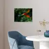 Kleurrijke papegaai is aan het vliegen poster papier klein -sfeer3