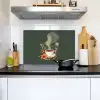 Kop - Bloemen - Groen - Koffie Inductie beschemer met haakjes klein -sfeer2