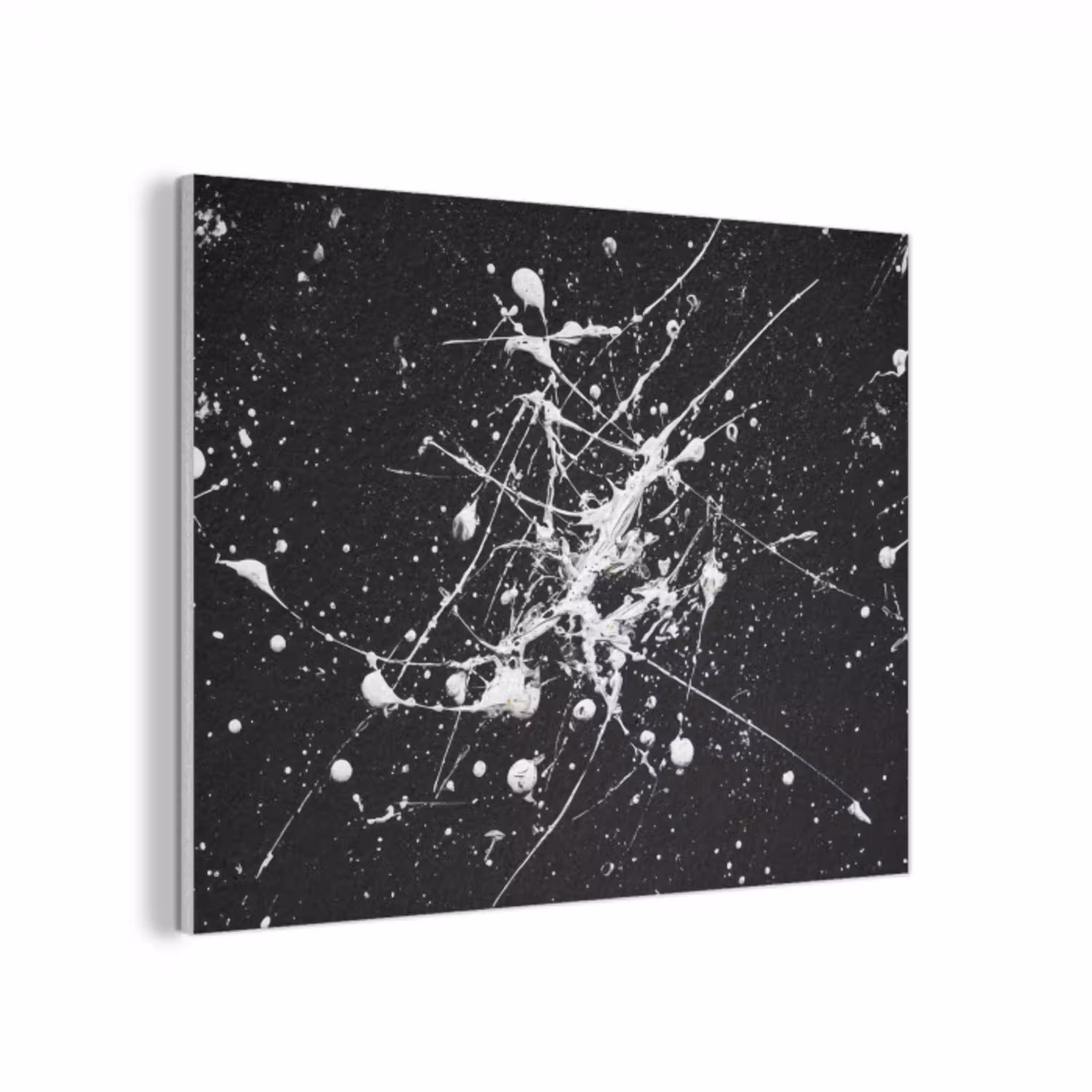 Verfspatten - Wit - Abstract - Explosie PET vilt klein -3d