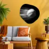 Honkbal - Wit - Vliegt Wandcirkel Organisch Plexiglas middel -sfeer4