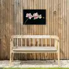 Orchidee - Bloemen - Zwart - Roze - Knoppen Tuinposter op houten frame 2 cm dik klein -sfeer4