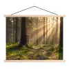 Bos - Zonlicht - Gras textielposter latten blank klein -3d