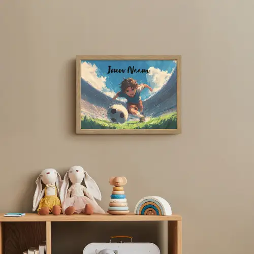 Stadion - Voetbal - Jongen Light Box met batterij (Wandlamp kind) middel -sfeer2_kind
