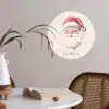Kerstman - Kerst - Quote - Beige Wandcirkel behangsticker klein -sfeer3