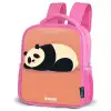 Panda - Slapen - Oranje Kinderrugzak - Roze middel -schuin