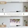 Blauwe regen - Bloemen - Paars keuken achterwand spatscherm klein -voor_na_NL