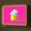 Mok - Wolken - Roze - Minimalitisch Light Box met batterij (Wandlamp) middel -z3d_website