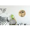 Overlappende profielen - Lichtbruin - Zwart Wandcirkel aluminium klein -kinderkamer