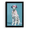 Dalmatiër - Zonnebril - Blauw fotolijst zwart zonder passe partout klein -3d