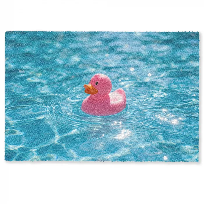 Badeend - Dobberend - Roze Deurmat klein -zkaufland3d