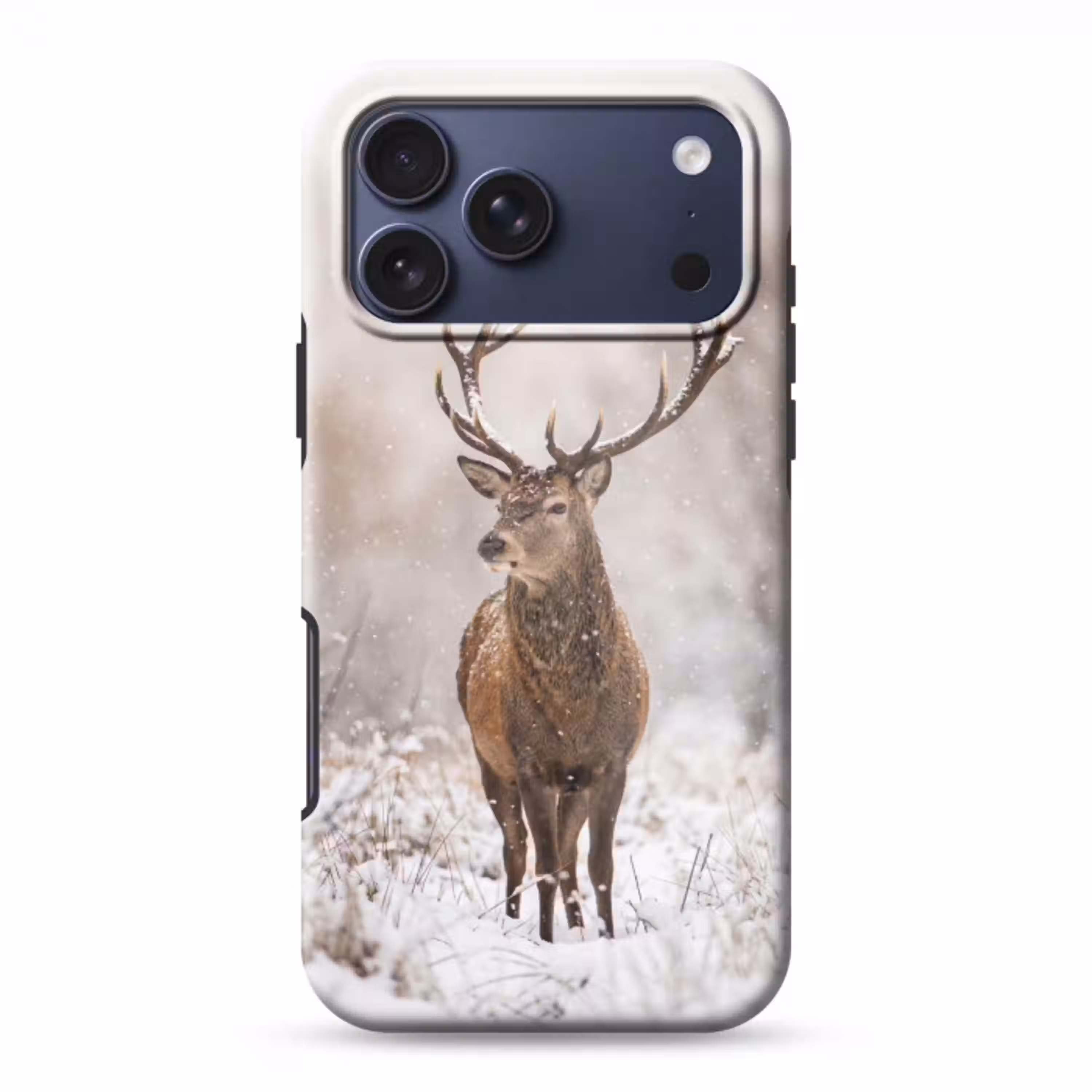 Edelhert - Bos - Sneeuw - Winter - Majestueus Toughcase MagSafe Apple iPhone 17 Pro Max klein -3d