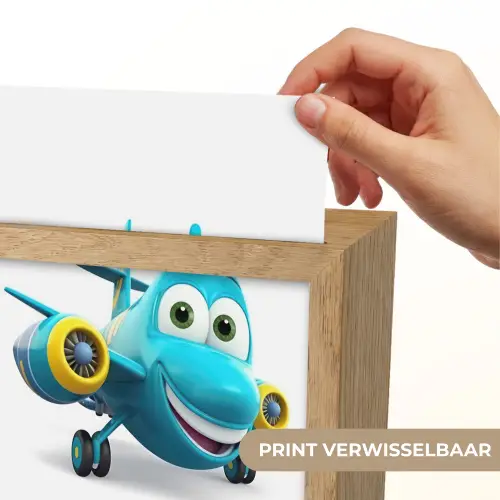 Vliegtuig - Blauw - Kinderen - Jongens Light Box met kabel (Kinderlampje) klein -USP_websiteprintNL