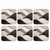Golven - Abstract - Beige onderzetter kurk middel -3d
