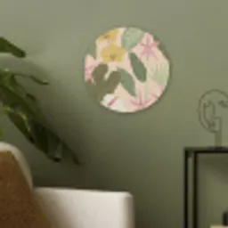 Patroon - Bloemen - Kleurrijk Akoestische PET Vilt - Rond klein -sfeer2