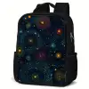 Sterren - Kleurrijk - Lichtgevende kernen Rugzak - Zwart middel -schuin