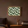 Groen - Organische vlakken - Crème Light Box met batterij (Wandlamp) middel 907 -sfeer4