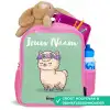 Kawai - Alpaca - Groen Kinderrugzak - Roze middel -inhoud_NL